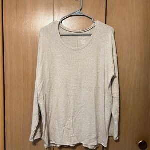 Soft Surroundings Light Tan Long Sleeve Shirt